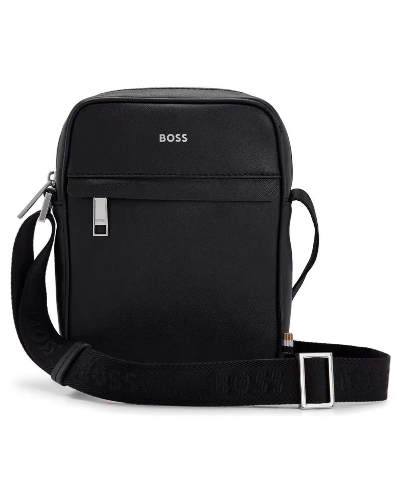 HUGO BOSS Reporter-Umhängetasche für Herren Schwarz