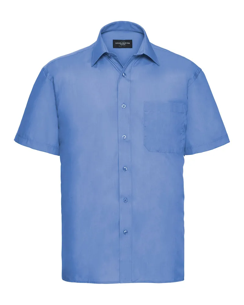 Russell Athletic Russell Collection - Hemd Pflegeleicht für Herren kurzärmlig (Business-Blau Blau