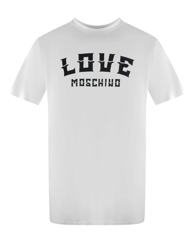 Moschino T-shirt Mit Auffälligem Logo (weiß Weiß