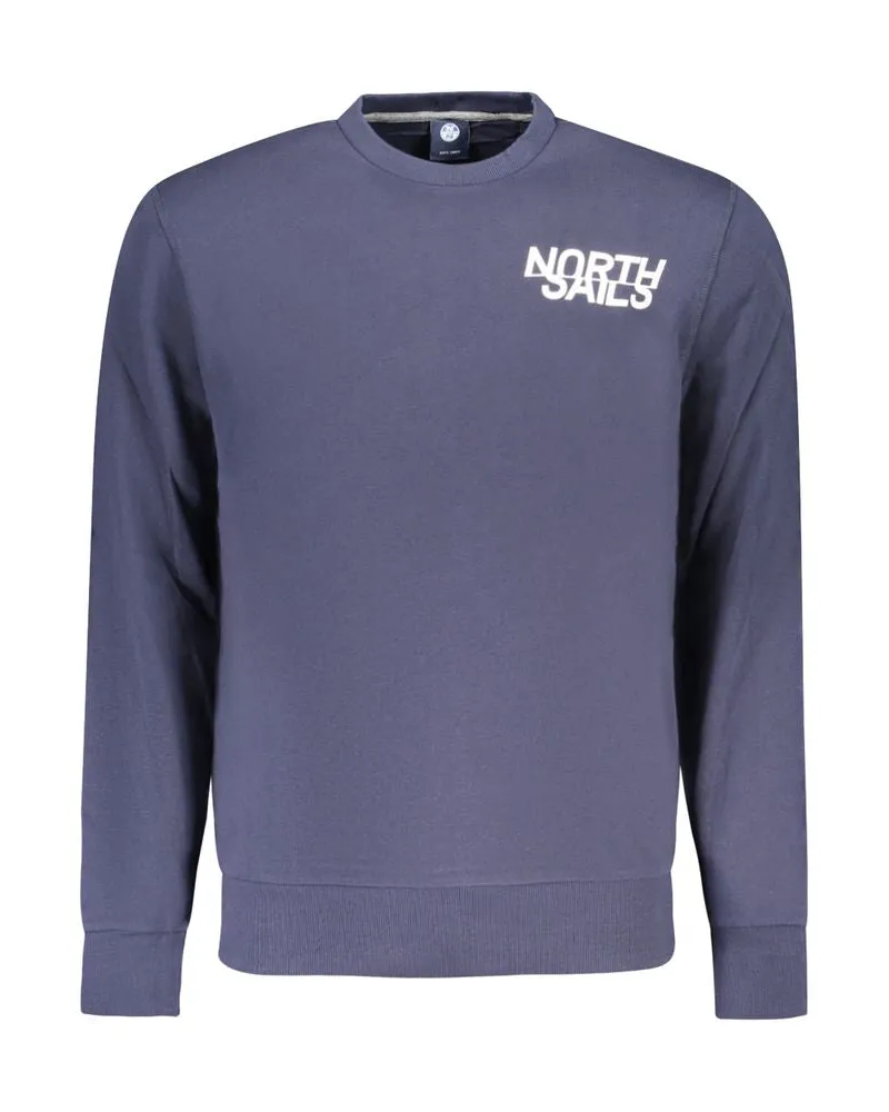 North Sails Blaues Baumwoll-Herren-Sweatshirt Blau