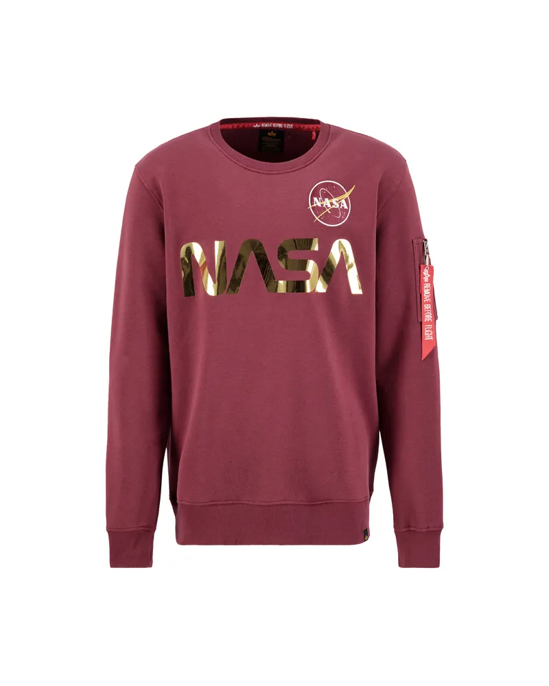 Alpha Industries NASA Reflective Sweatshirt Bordeaux