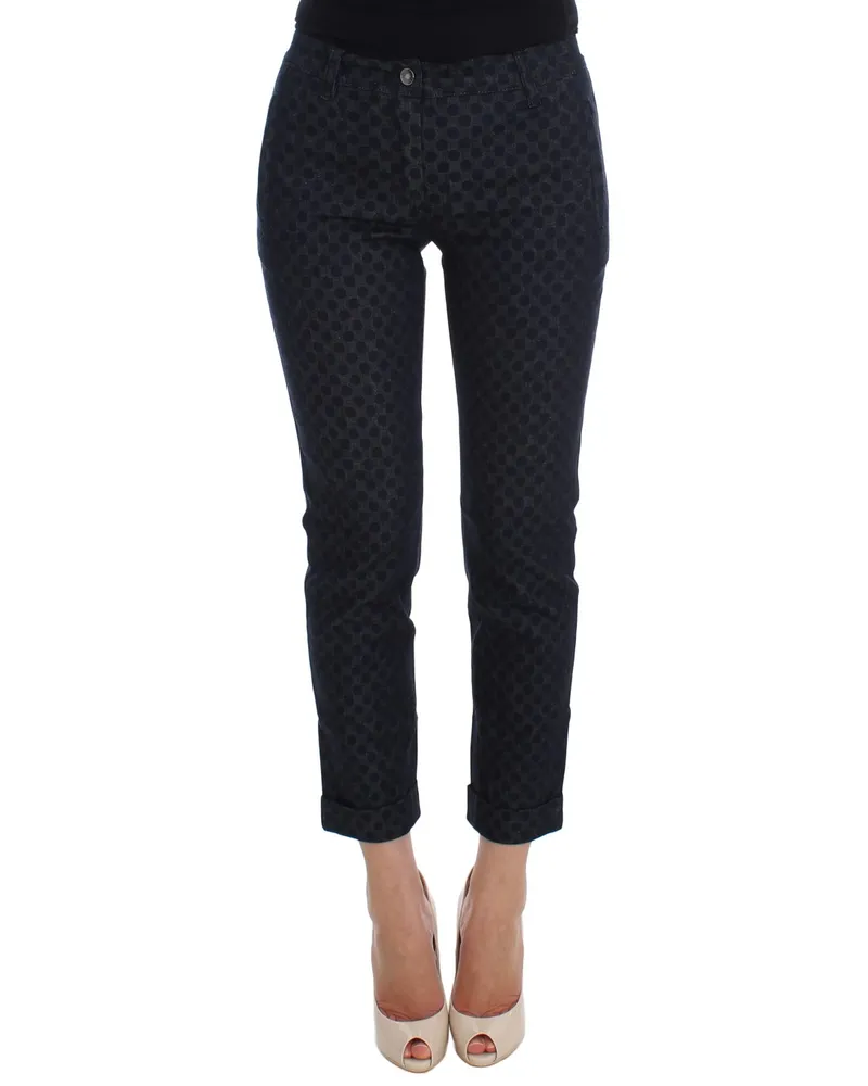 Dolce & Gabbana Pünktchenmuster-Hose Dunkelblau