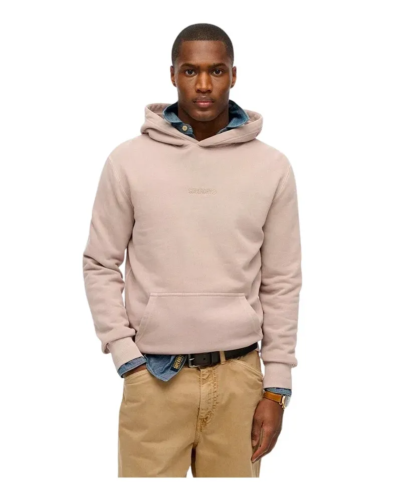 Superdry. Herren-Sweatshirt mit Mikro-Logo Beige