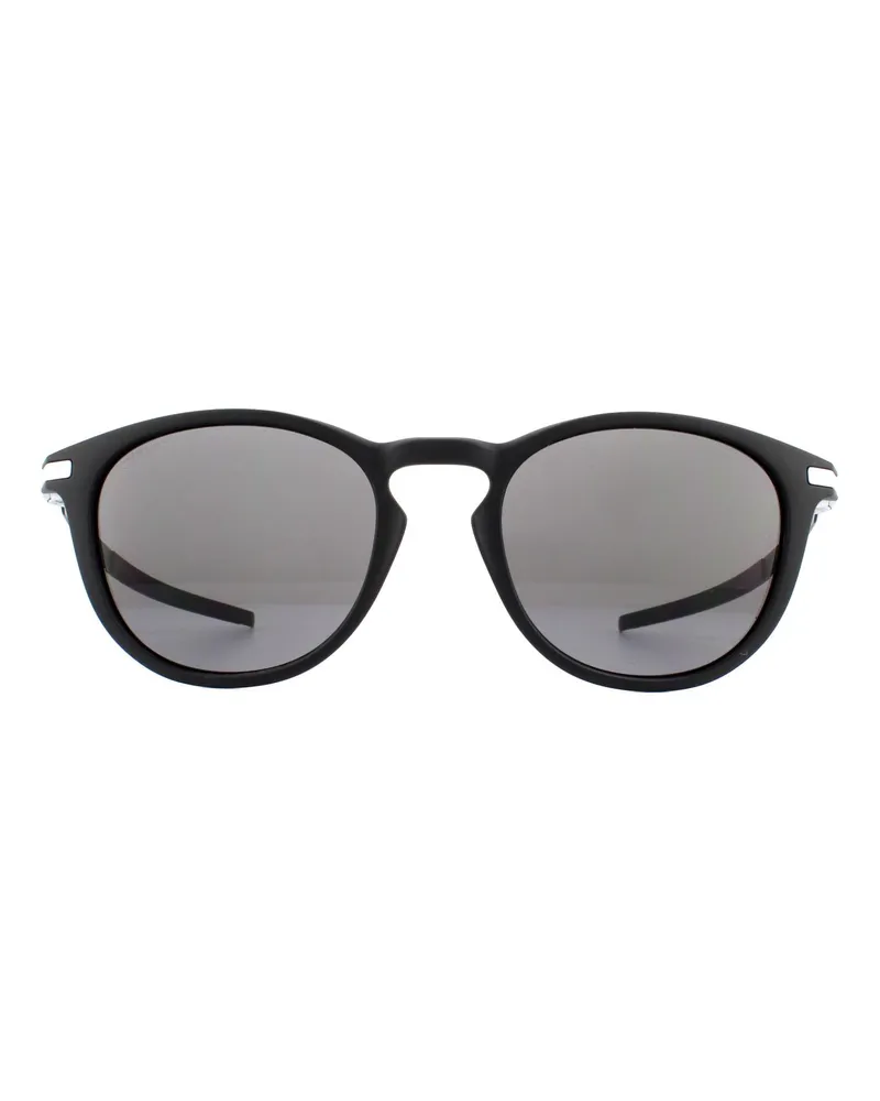 Oakley Round Mens Satin Black Prizm Gris Lunettes de soleil Schwarz