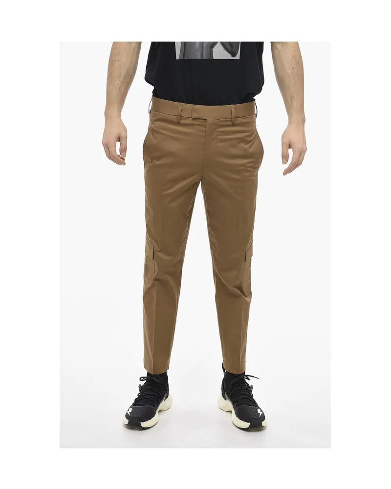 Neil Barrett NATE Cargohose, skinny Fit aus Stretch-Baumwolle - Braun Braun
