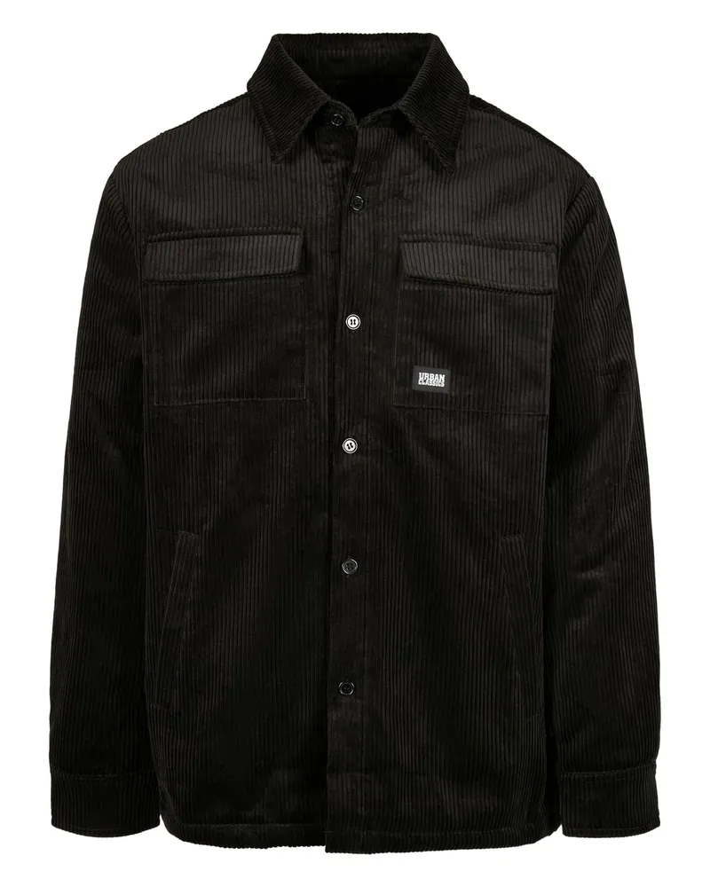 Urban Classics Hemdjacke für Herren (Schwarz Schwarz