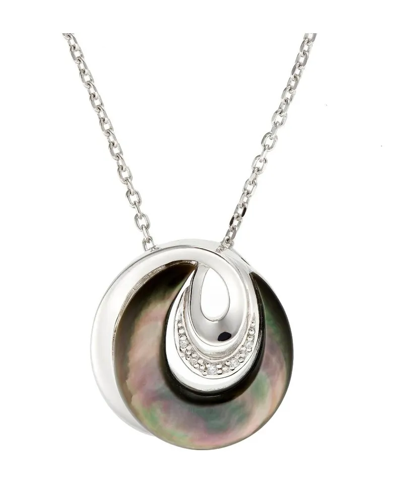 Orphelia Damen 925 Sterling Silber Set: Kettenanhänger + Ohrringe - Silber SET-5987 Silber