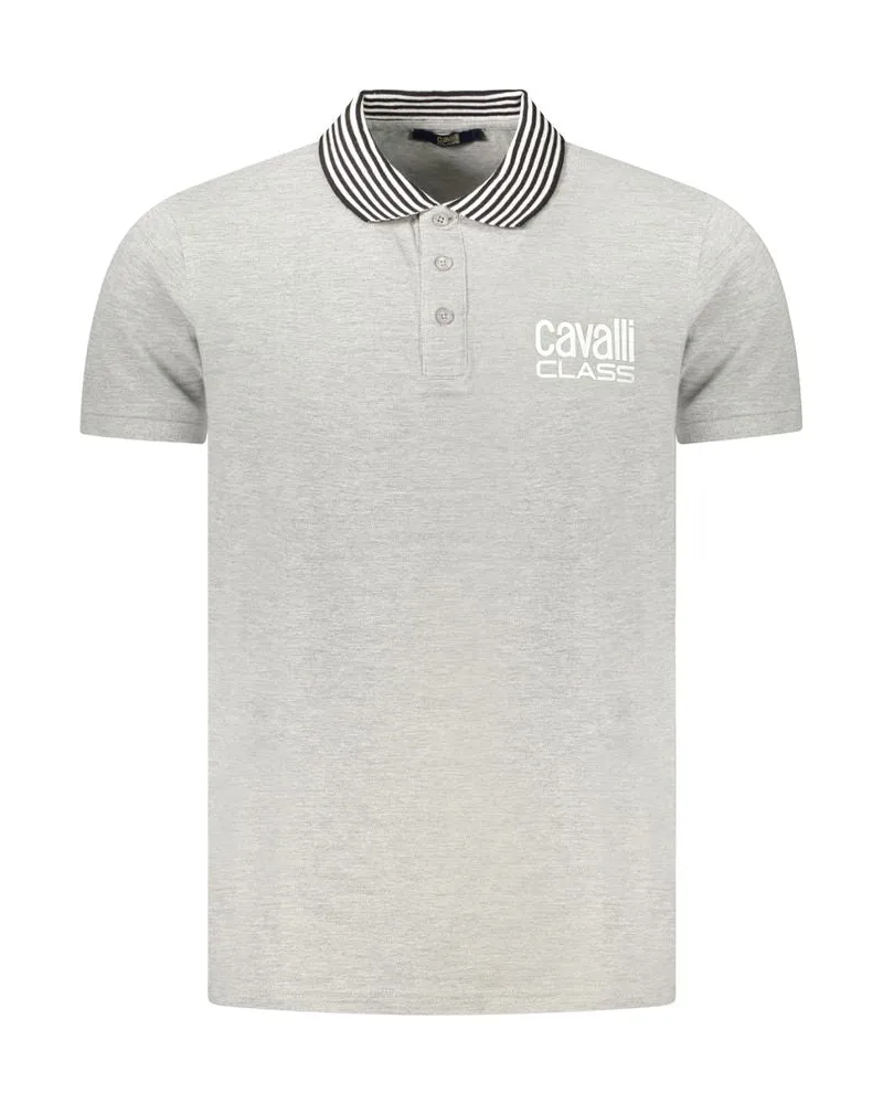 Roberto Cavalli Grigio Baumwollpolo für Herren Grau