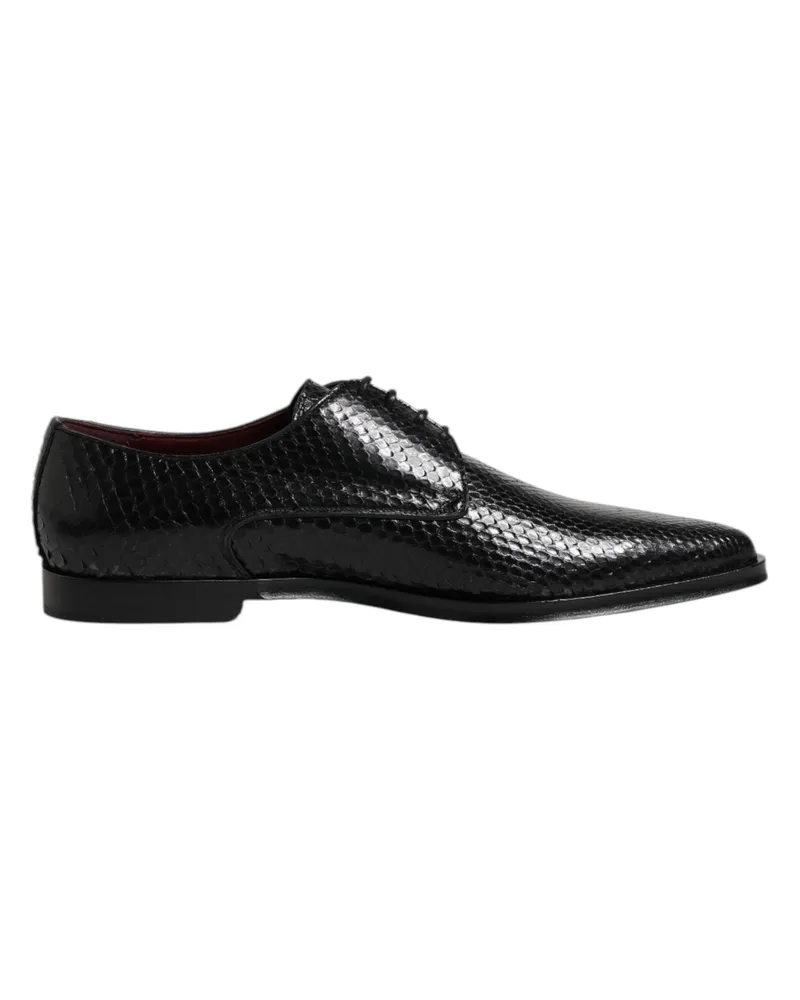 Dolce & Gabbana Leder-Schnürschuhe, Derby - Schwarz Schwarz