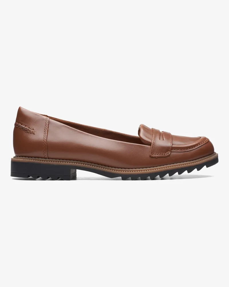 Clarks Griffin Milly Tan Leder Schuhe Braun