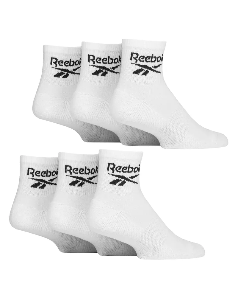 Reebok Unisex Niedrigschnitt Atmungsaktive Knöchelsocken für den Sport Weiß