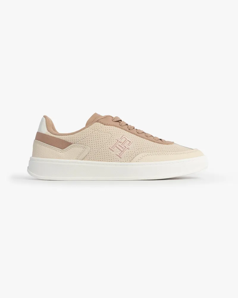 Tommy Hilfiger TH Monogram Sneaker Damen Muslin/Claystone Beige