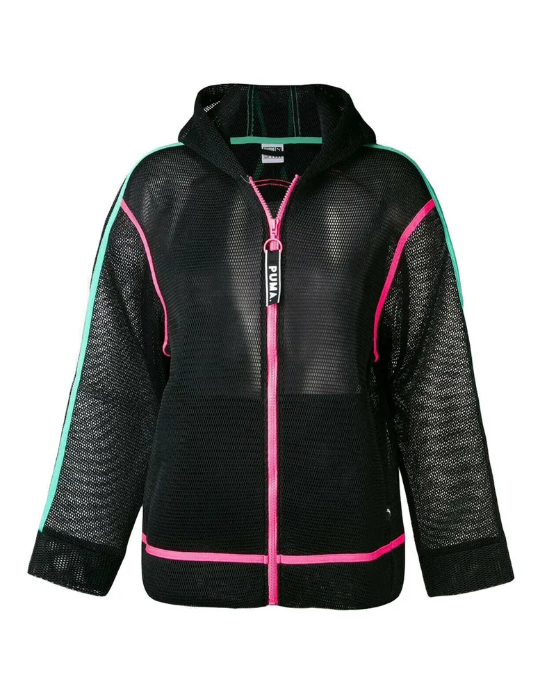 Puma Chase Spacer Damen-Trainingsjacke in Schwarz Schwarz