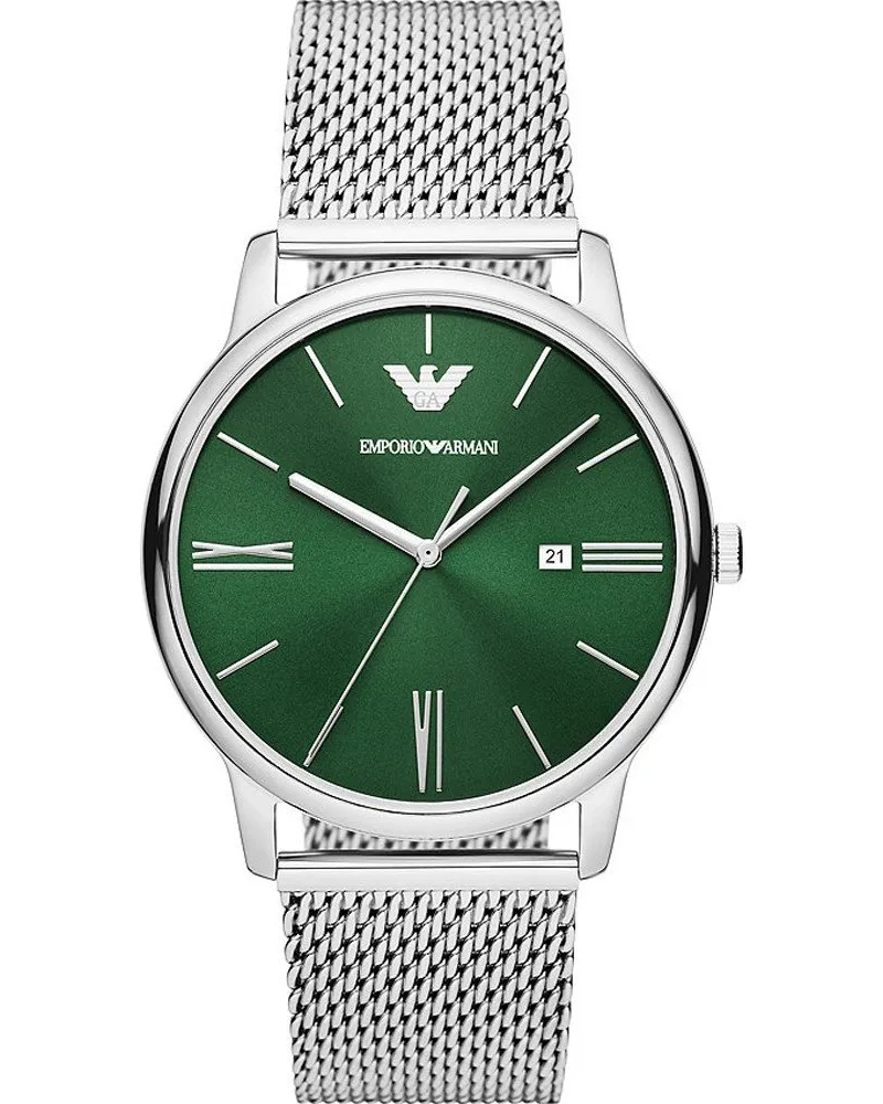Emporio Armani Minimalist Silber Herren Armbanduhr AR11578 Silber