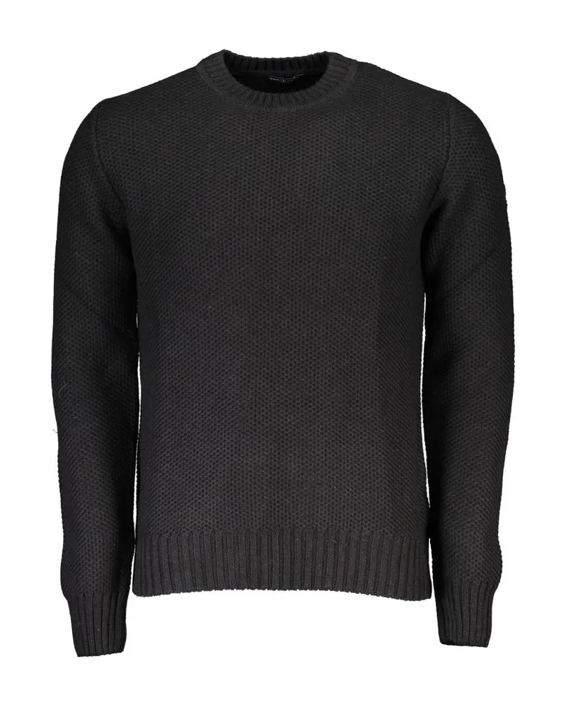North Sails Waffelstrick Rundhals-Pullover Dunkelgrau