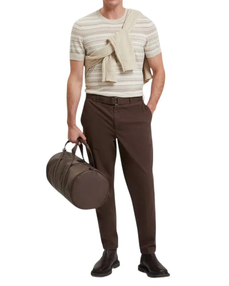 Ted Baker T-Shirt für Herren, gerippt, Jerseyware (Ecru Ecru