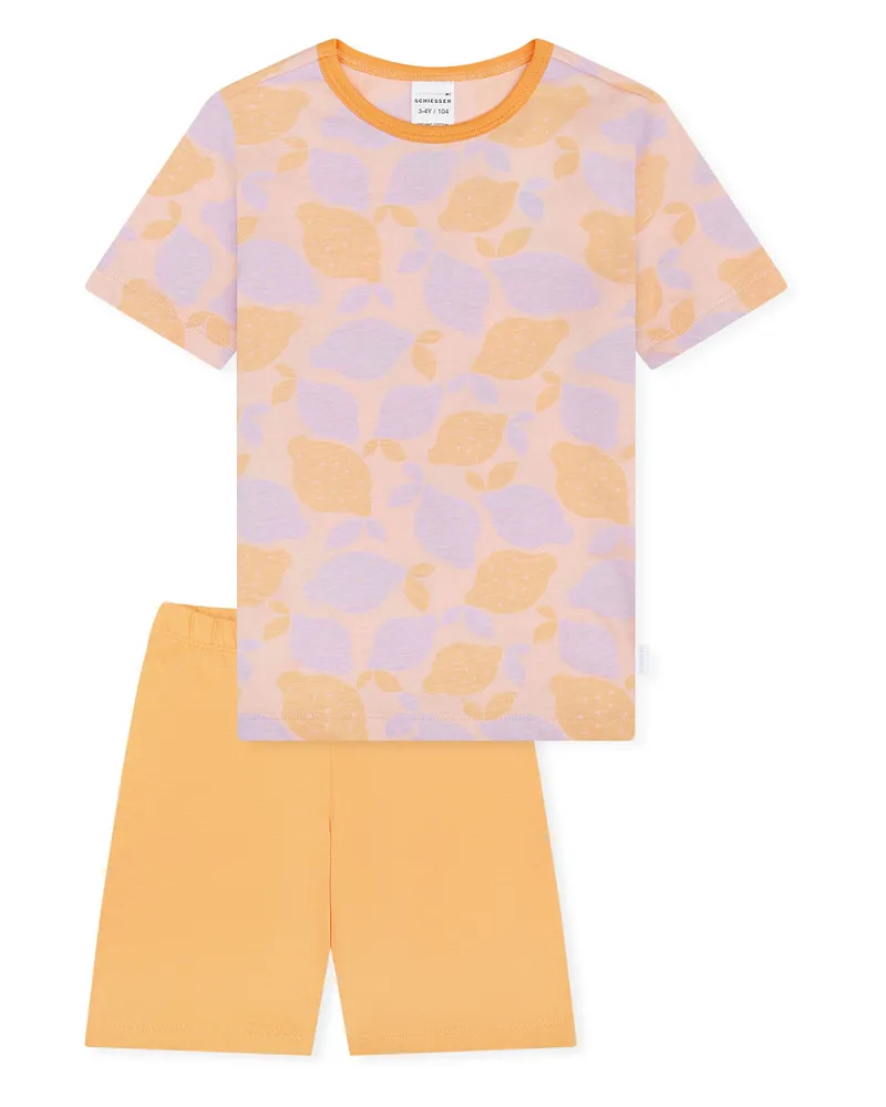 Schiesser Mädchen-Schlafanzug / Nachtwäsche-Set - Orange Orange
