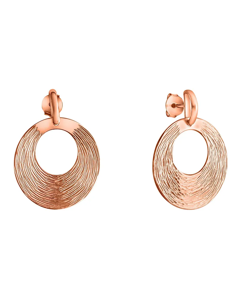 Celesta Silber Ohrringe Silber 925 rosé-vergoldet mit diamantierter Oberfläche Roségold