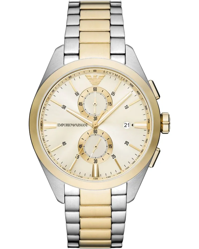Emporio Armani AR11605 Claudio Chronograph Herren Luxus-Uhr Silber
