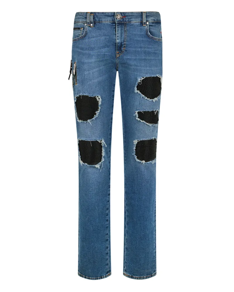 Philipp Plein Rockstar Fit Jeans Basic Blau