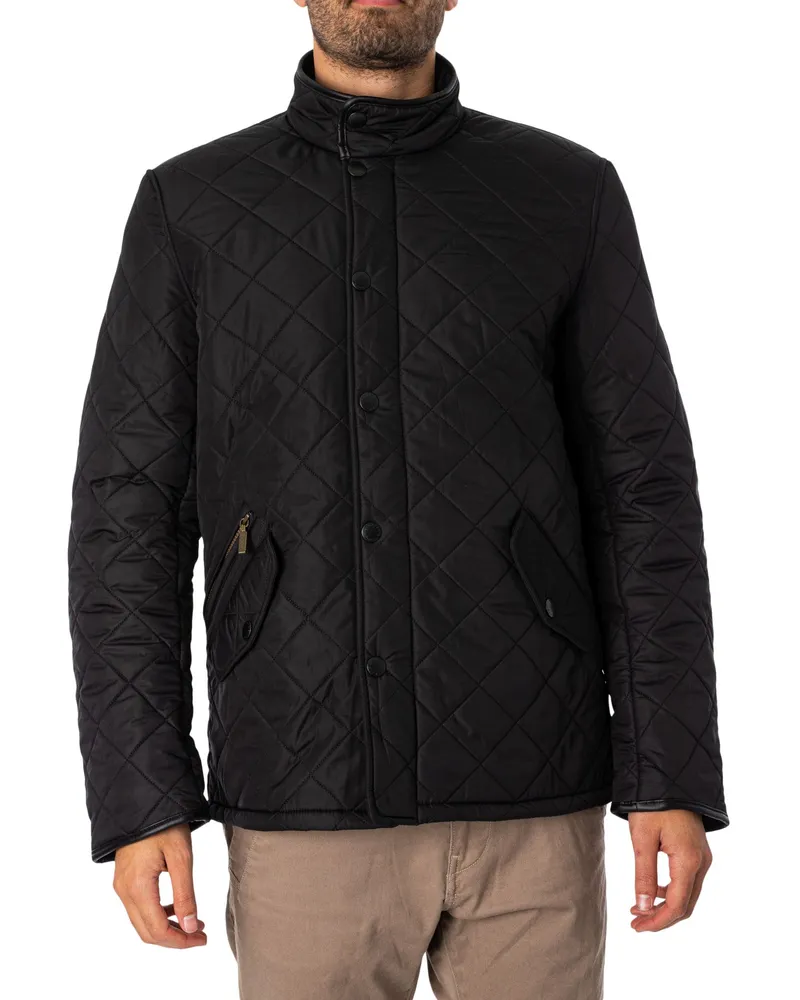 Barbour Powell gesteppte Jacke - Schwarz Schwarz