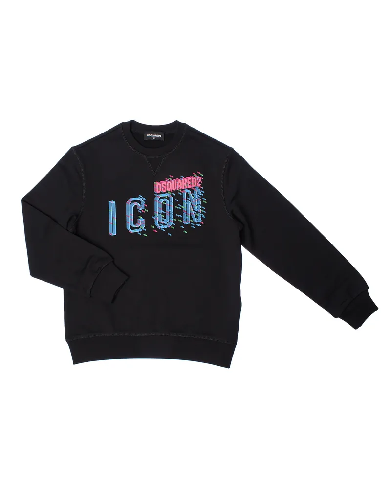 Dsquared2 Relax Icon Crew Neck Sweatshirt DQ2031D0-09BDQ Mädchen Schwarz