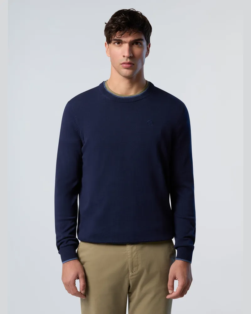 North Sails Pullover Gesticktes Logo Blau