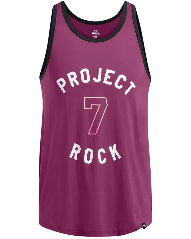 Under Armour Project Rock" Ärmelloses Oberteil für Herren, Runder Auschnitt (Violett Lila