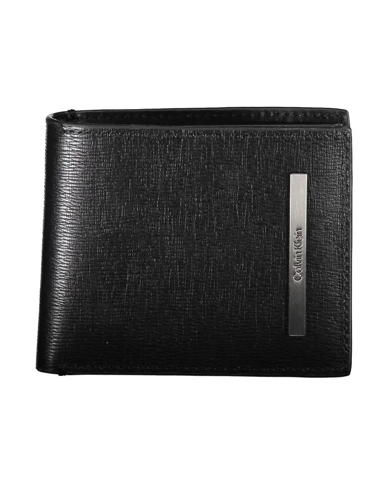 Calvin Klein Schwarzes Polyester-Portemonnaie Schwarz