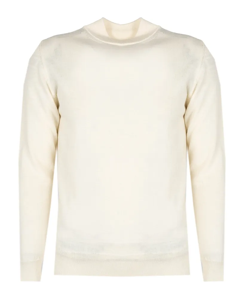 Takeshy Kurosawa Pullover Herren cremig Wollweiß
