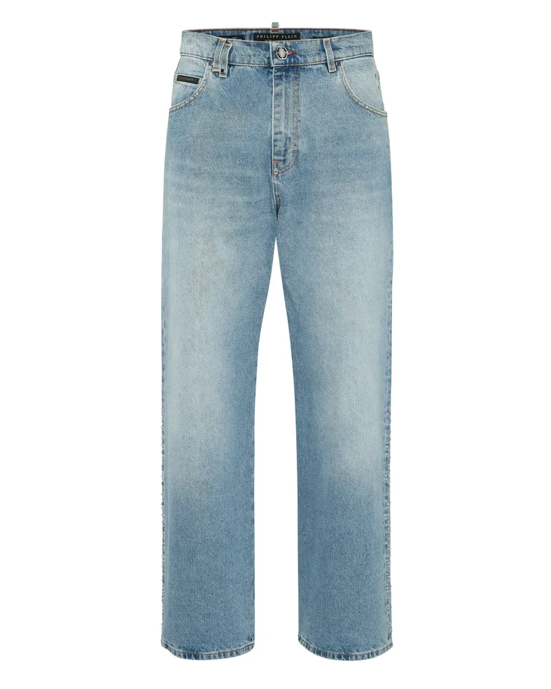Philipp Plein Jeansshorts Blau