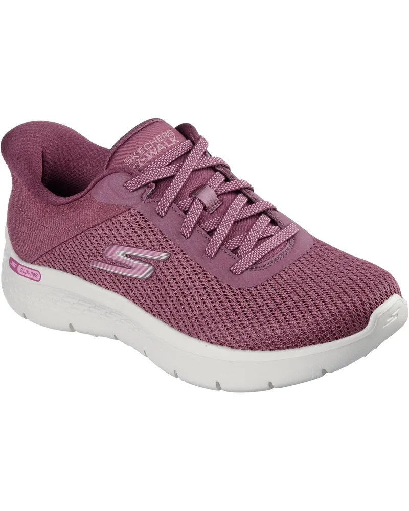 Skechers Go Walk Flex Damen Sneaker In Bordeauxrot Aus Textil Rot