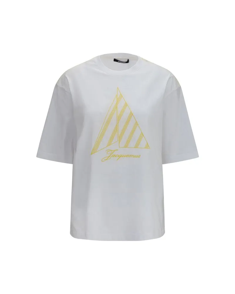 Jacquemus Weißes Baumwoll-T-Shirt - Weiß Weiß