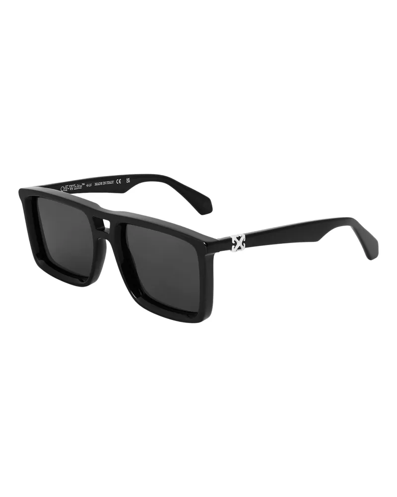 OFF-WHITE Off White - "Stratford" Sonnenbrille für Herren/Damen Unisex, Azetat (Schwarz/Dunkelgrau Schwarz
