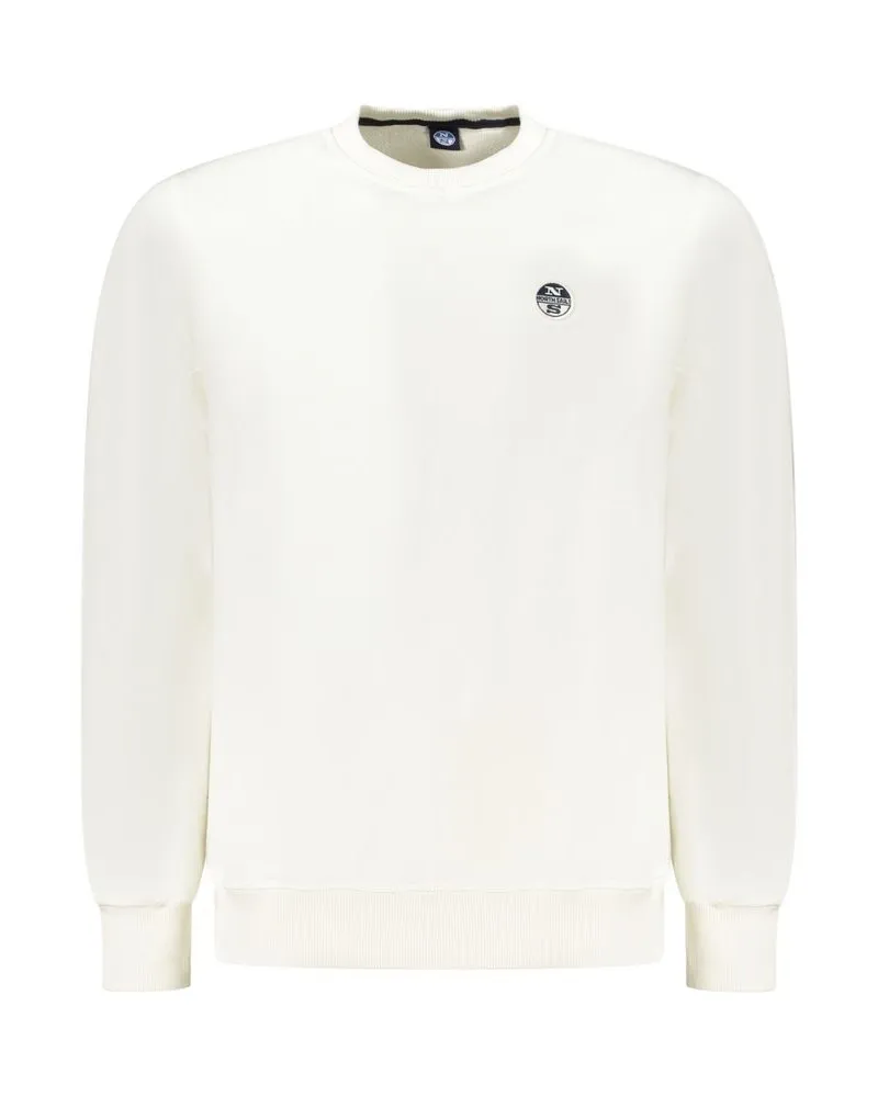 North Sails Crewneck Sweatshirt im klassischen Schnitt Elfenbein