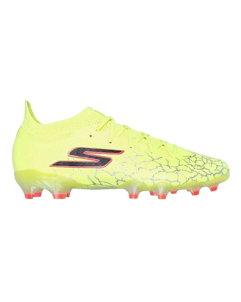 Skechers Crackle-Effekt Fußballschuhe mit festem Boden für Herren (Gelb/Schwarz Gelb