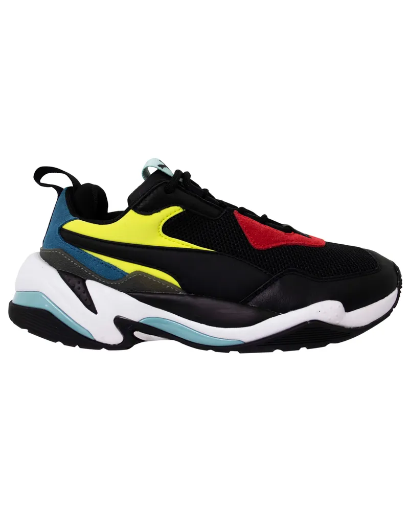 Puma Thunder Spectra Herren Black Leder Textile Schnürtrinker 367516 01 Schwarz