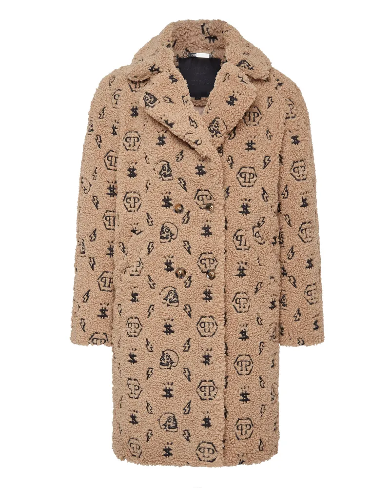 Philipp Plein Mantel Monogram Beige