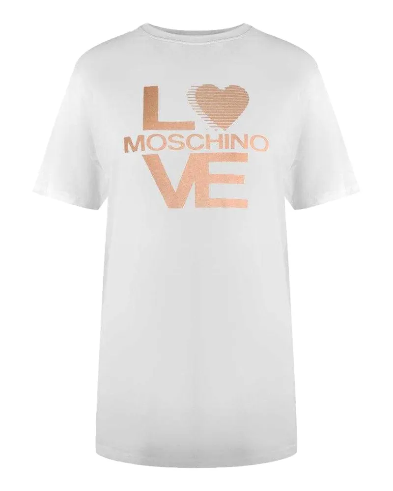 Moschino T-Shirt für Damen, Logo (Weiß Weiß