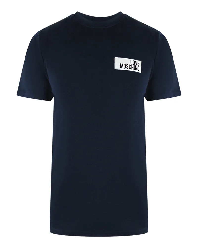 Moschino Love  Block Logo Navy Blue T-shirt Marineblau