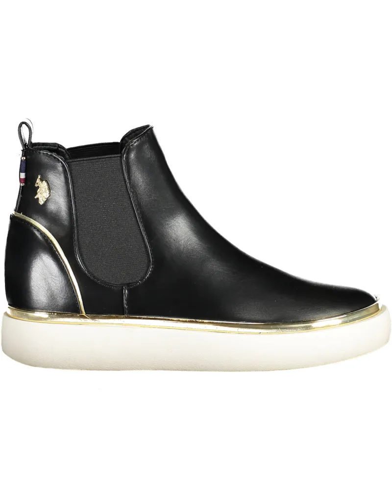 U.S. Polo Assn.  Schwarze Stiefel Schwarz