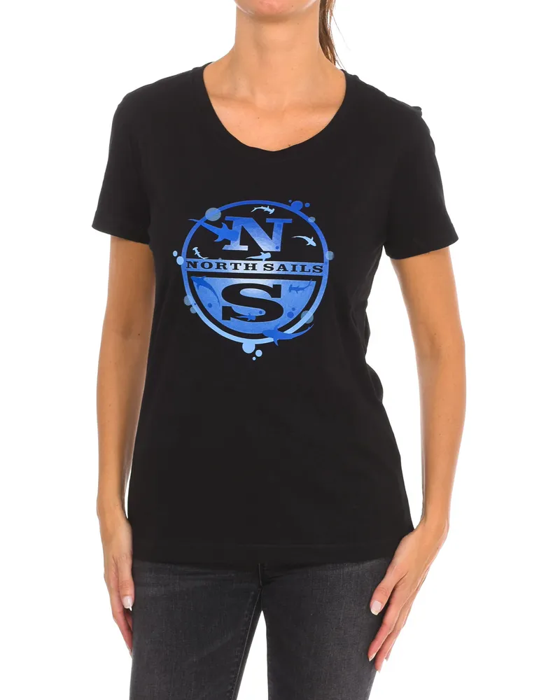 North Sails Kurzarm-T-Shirt für Frauen 9024340 Schwarz