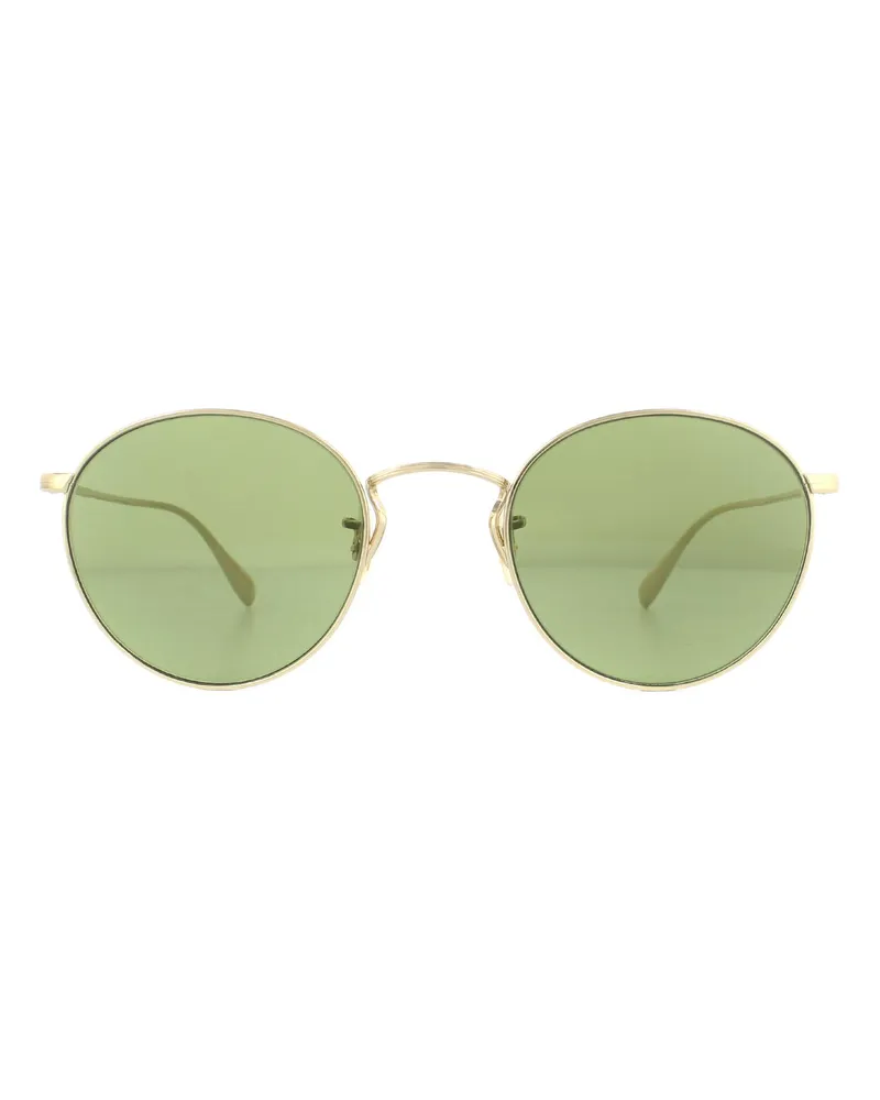Oliver Peoples Les peuples oliver ronds unisexes or vertes c en lunettes de soleil Gold