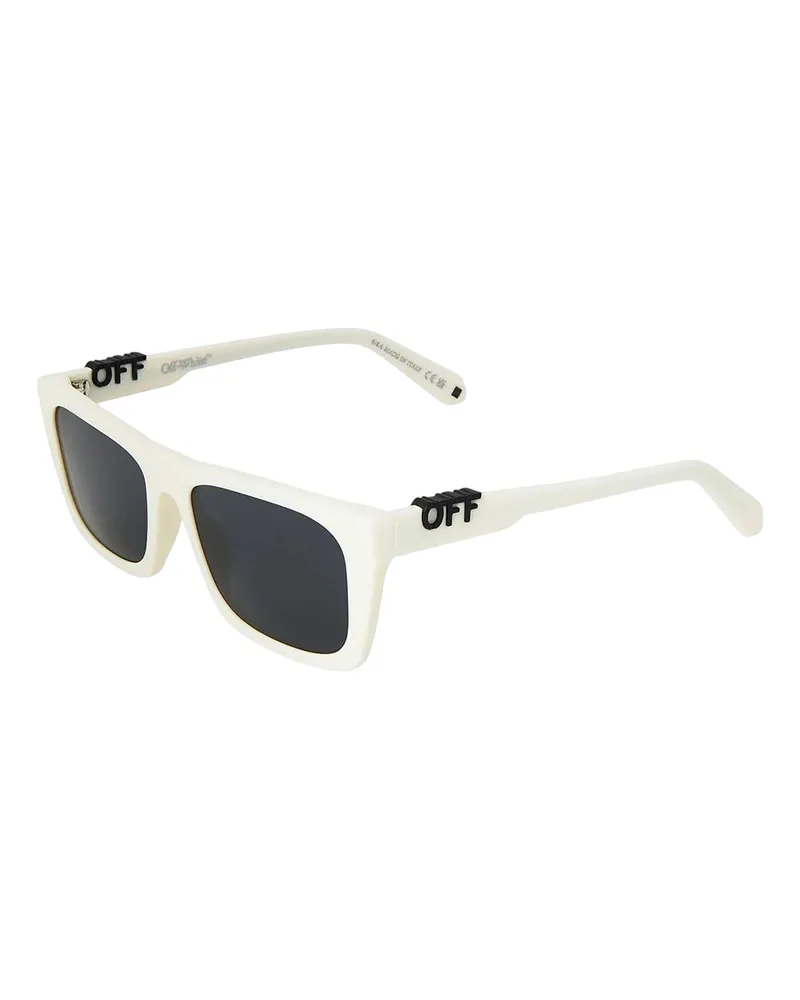 OFF-WHITE Off White - "Off" Quadratisch-Sonnenbrille für Damen, Mit UV-Schutz (Weiß/Dunkelgrau Weiß