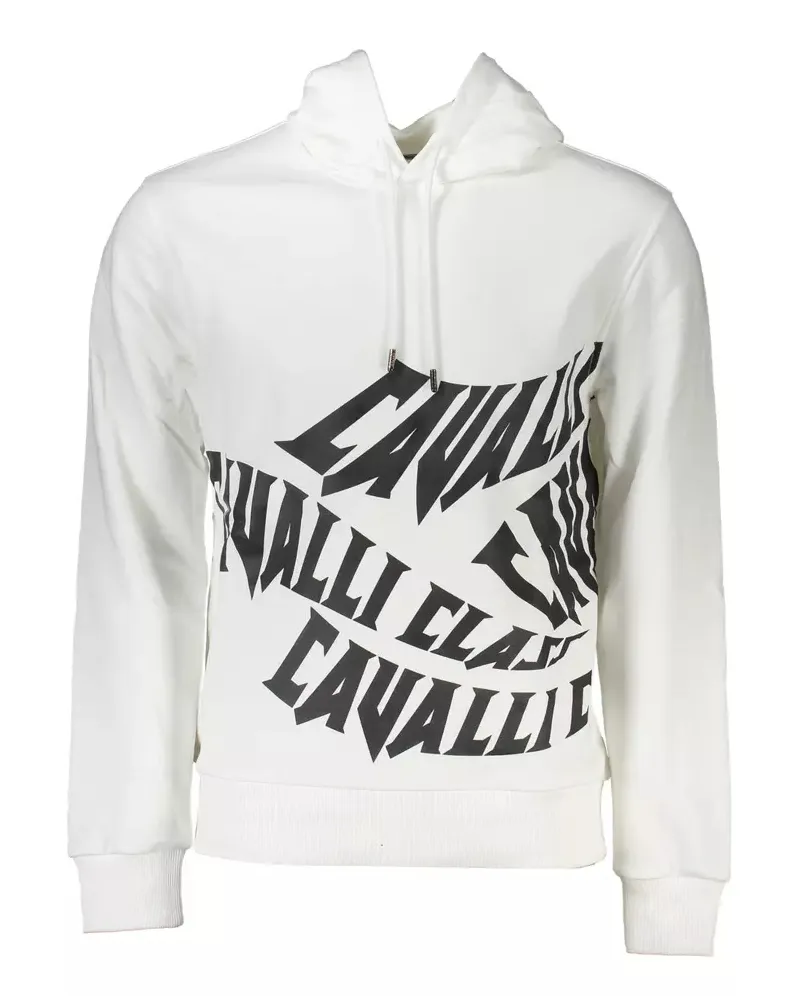 Roberto Cavalli Logo Hoodie Modell Ca21273 Weiß