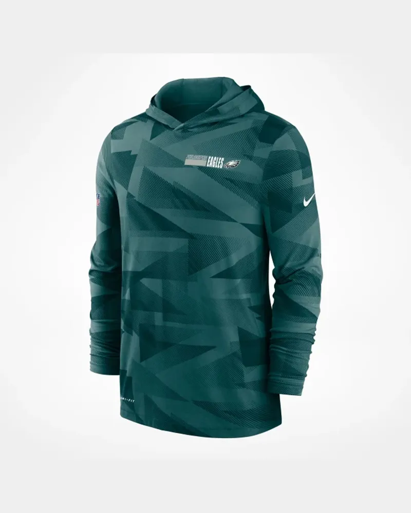 Nike Dri-Fit Nfl Philadelphia Eagles Grüne Pullover Männer Nebenhuterfeuchtigkeit NKD8 3JD Grün