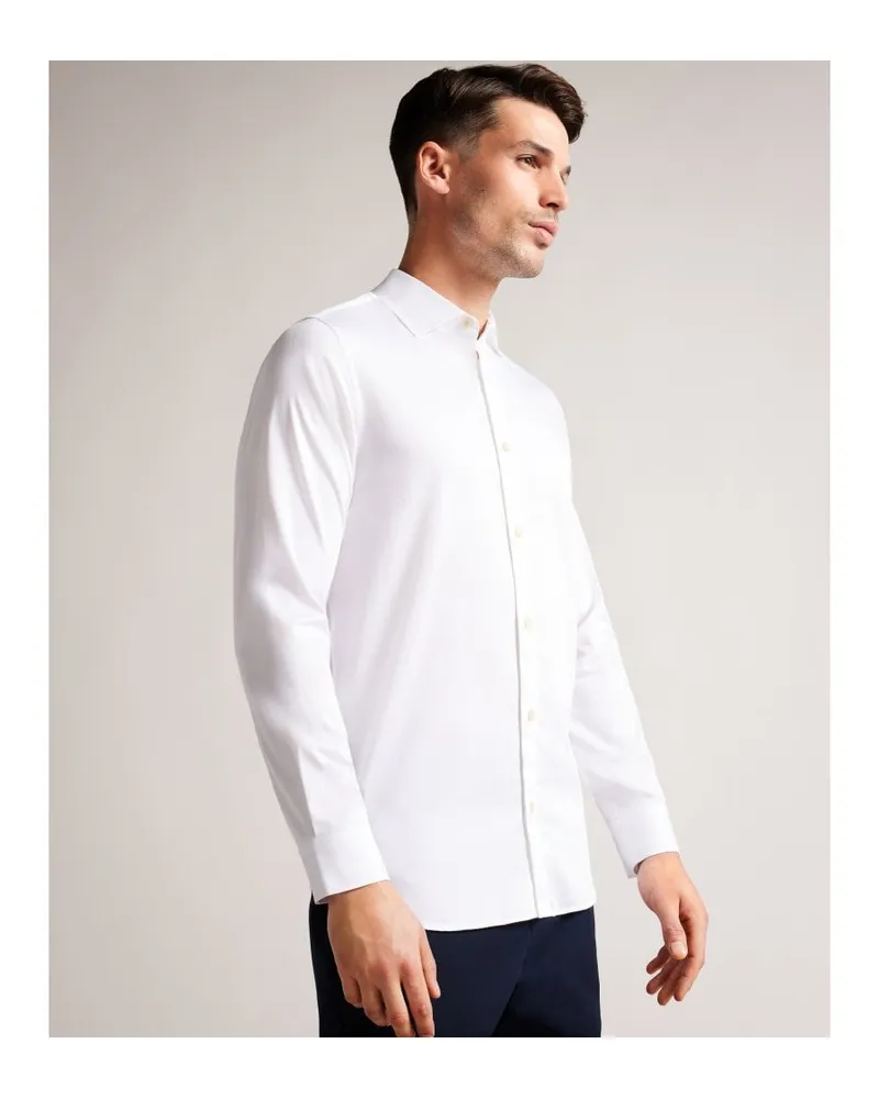 Ted Baker Chemise Bellow manches longues Stretch Smart  Pour Homme en Blanc Weiß