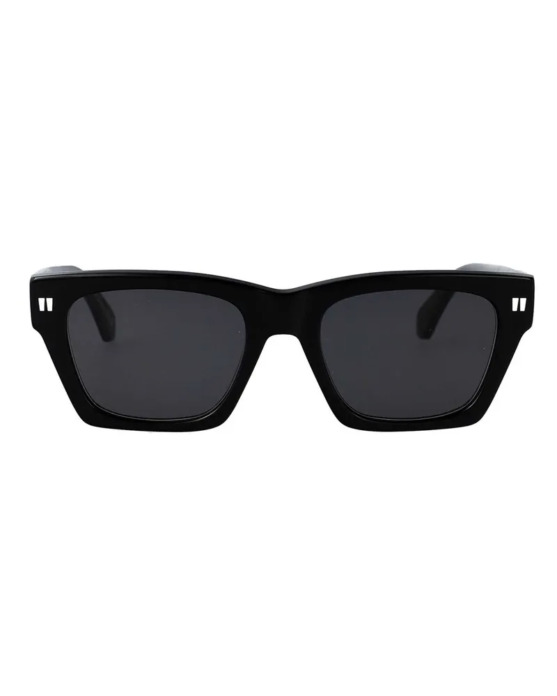 OFF-WHITE Valdez" Quadratischer Rahmen-Sonnenbrille für Damen (Schwarz/Dunkelgrau Schwarz