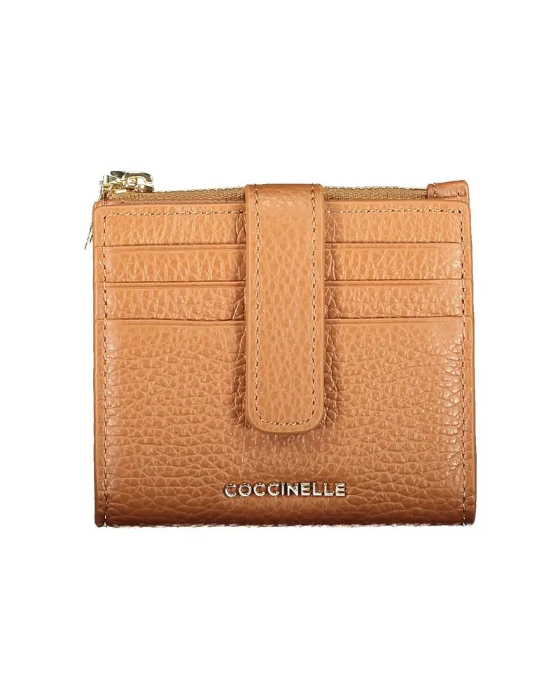 Coccinelle Leder Kleine Geldbörse Cognac