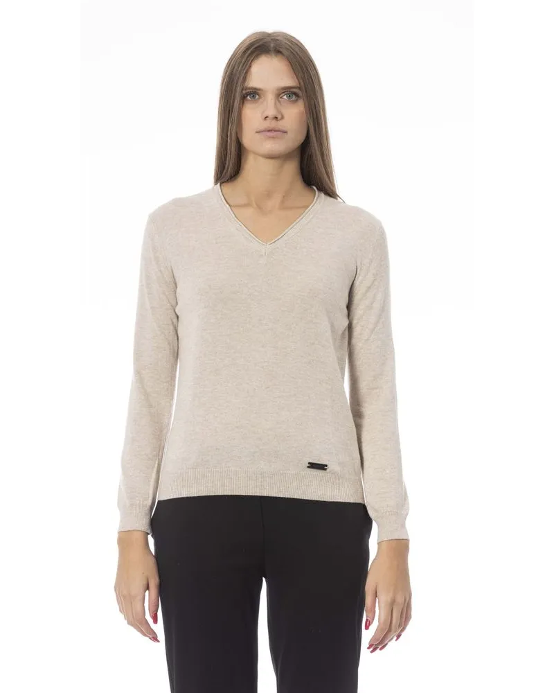 Baldinini Beige Polyamid Damenpullover Beige